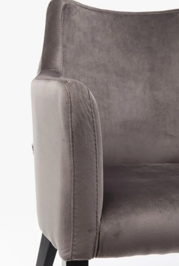 Tuolit>KARE Design Black Mode Velvet Tuoli Käsinojilla, Harmaa