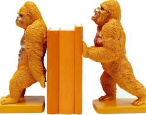 Kirjatuet>KARE Design Bookend Gorilla Orange (2/Set)