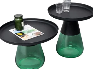 Sohvapöydät | Olohuone>KARE Design Bottiglia Sivupöytä, Vihreä/musta Ø 60cm