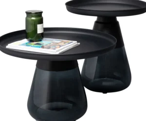 Sohvapöydät | Olohuone>KARE Design Bottiglia Smoke Sivupöytä, Musta Ø 60cm