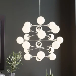 Riippuvalaisimet>KARE Design Bulb Fiction 20 Riippuvalaisin Hopea Ø102cm