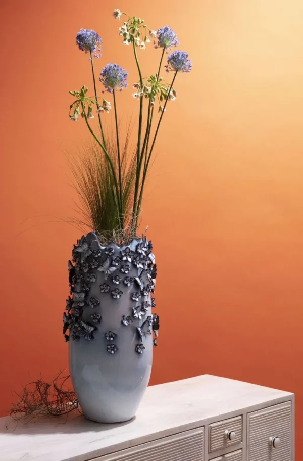 Maljakot>KARE Design Butterflies Perhoset Maljakko, Vaaleansininen 50cm