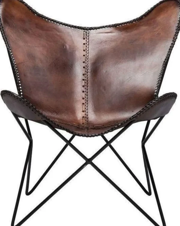 Olohuone | Nojatuolit>KARE Design Butterfly Econo Nojatuoli, Ruskea