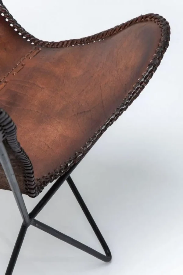 Olohuone | Nojatuolit>KARE Design Butterfly Econo Nojatuoli, Ruskea