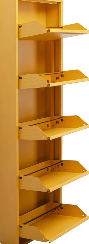 Kenkäkaapit>KARE Design Caruso Kenkäkaappi Keltainen 5 Lokeroa