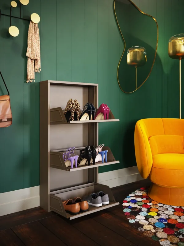 Kenkäkaapit>KARE Design Caruso Kenkäkaappi Taupe 3 Lokeroa