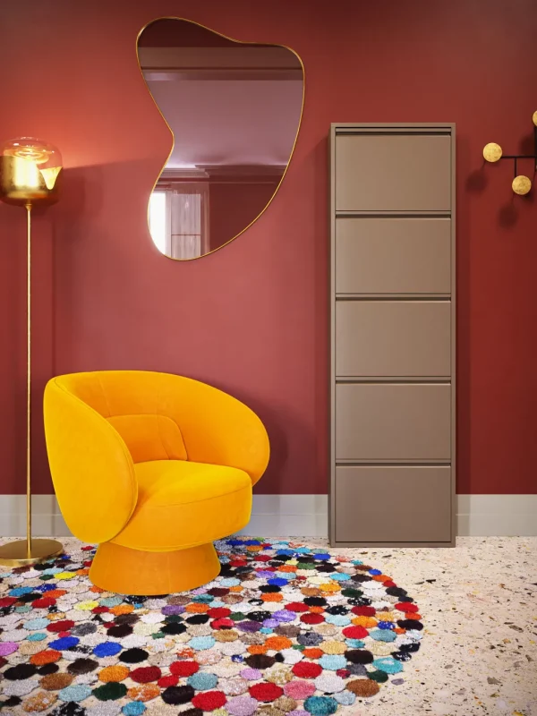 Kenkäkaapit>KARE Design Caruso Kenkäkaappi Taupe 5 Lokeroa