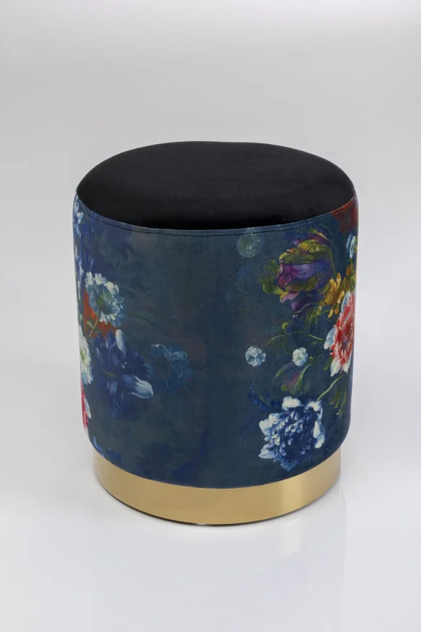 Rahit Ja Jakkarat>KARE Design Cherry Flower Musta Jakkara, Palli, Messinki Ø32cm