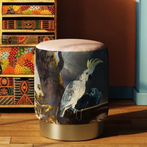 Rahit Ja Jakkarat>KARE Design Cherry Parrot Papukaija Jakkara, Palli, Messinki Ø32cm