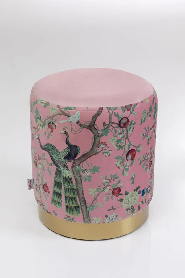 Rahit Ja Jakkarat>KARE Design Cherry Peacock Riikinkukko Jakkara, Palli, Messinki Ø32cm