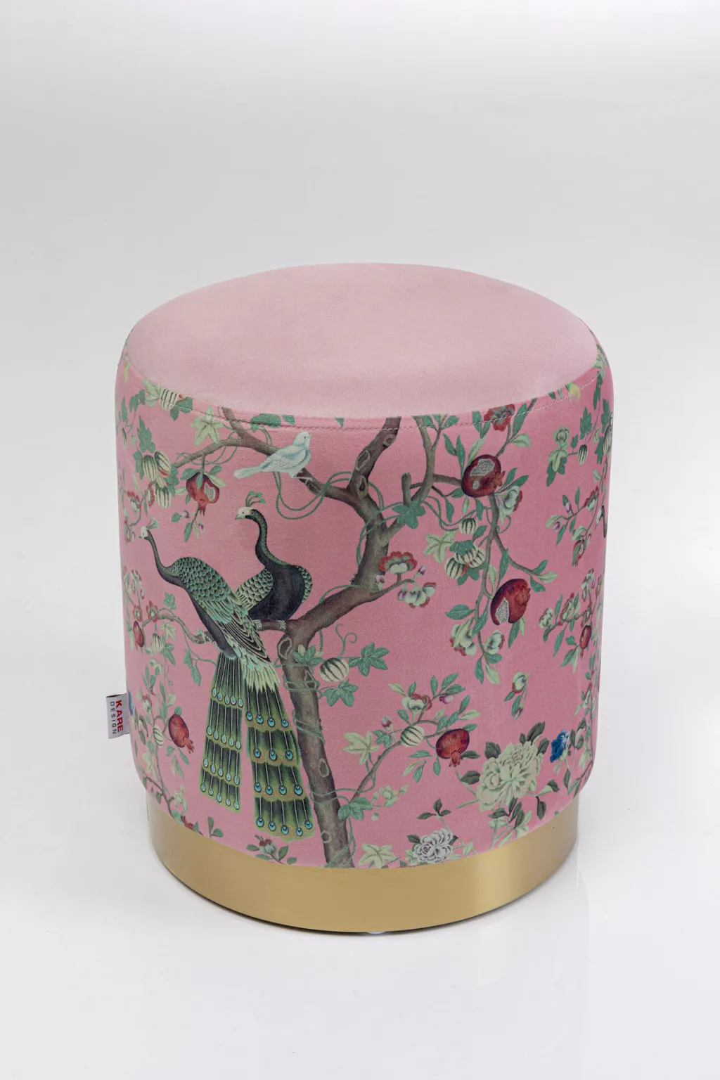 cherry_peacock_riikinkukko_jakkara_palli_messinki_cm_1.webp Rahit Ja Jakkarat>KARE Design Cherry Peacock Riikinkukko Jakkara, Palli, Messinki Ø32cm