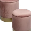 Rahit Ja Jakkarat>KARE Design Cherry Säilytys Jakkara, Roosa, Messinki (2/Setti)