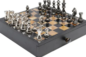 Jalalliset Koriste-Esineet>KARE Design Chess Antique Deco Shakki, Koriste-esine 36x33cm
