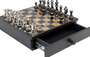 Jalalliset Koriste-Esineet>KARE Design Chess Antique Deco Shakki, Koriste-esine 36x33cm