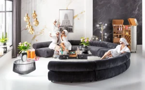 Moduulisohvat>KARE Design Ciao Midnight Sohvaelementti, Moduuli 145cm