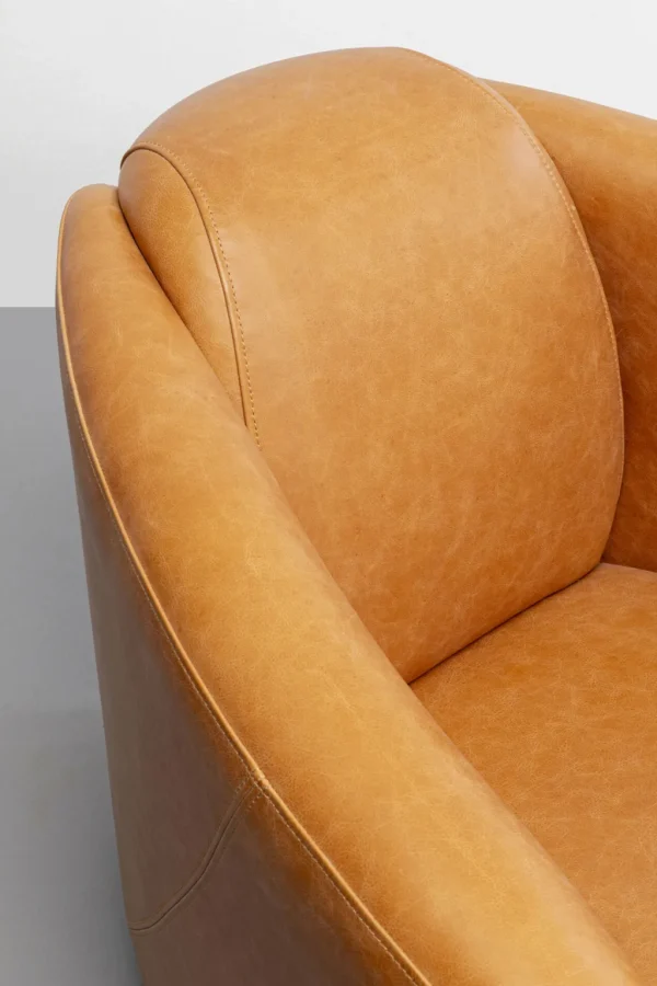 Nojatuolit>KARE Design Cigar Lounge Nojatuoli Nahkaa, Vaalean Ruskea