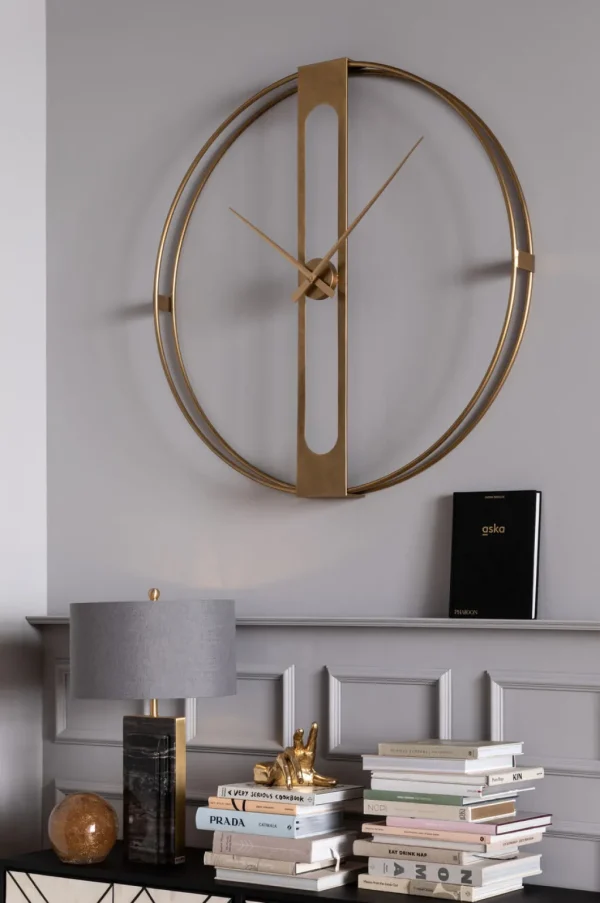 Kellot>KARE Design Clip Gold Seinäkello, Kulta Ø107cm