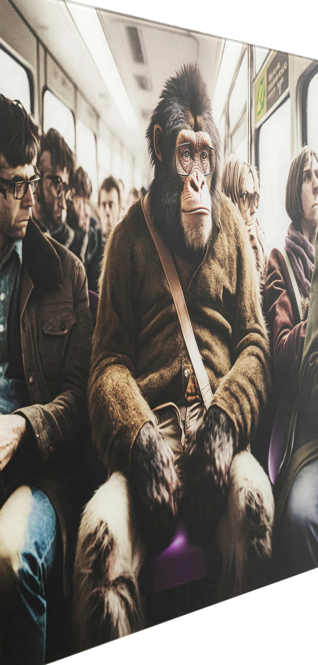 commuter_monkey_apina_lasitaulu_xcm_0.webp Taulut | Olohuone>KARE Design Commuter Monkey Apina Lasitaulu 60x60cm