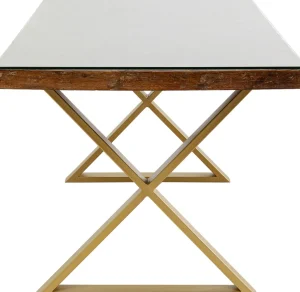 Pöydät>KARE Design Conley Ruokapöytä - Ristikkojalka, Messinki 180x90cm
