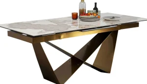 Pöydät>KARE Design Connesso Jatkettava Pöytä, Messinki 200(+60)x100cm