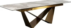 Pöydät>KARE Design Connesso Jatkettava Pöytä, Messinki 200(+60)x100cm
