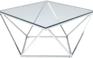 Sohvapöydät>KARE Design Cristallo Sohvapöytä Hopea 80x80cm