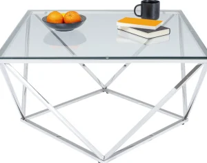 Sohvapöydät>KARE Design Cristallo Sohvapöytä Hopea 80x80cm