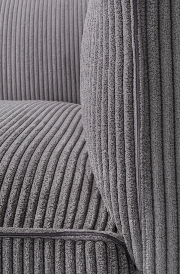 Sohvat | Olohuone>KARE Design Cubetto Cord Sohva 3-istuttava - Vaaleanharmaa 220cm
