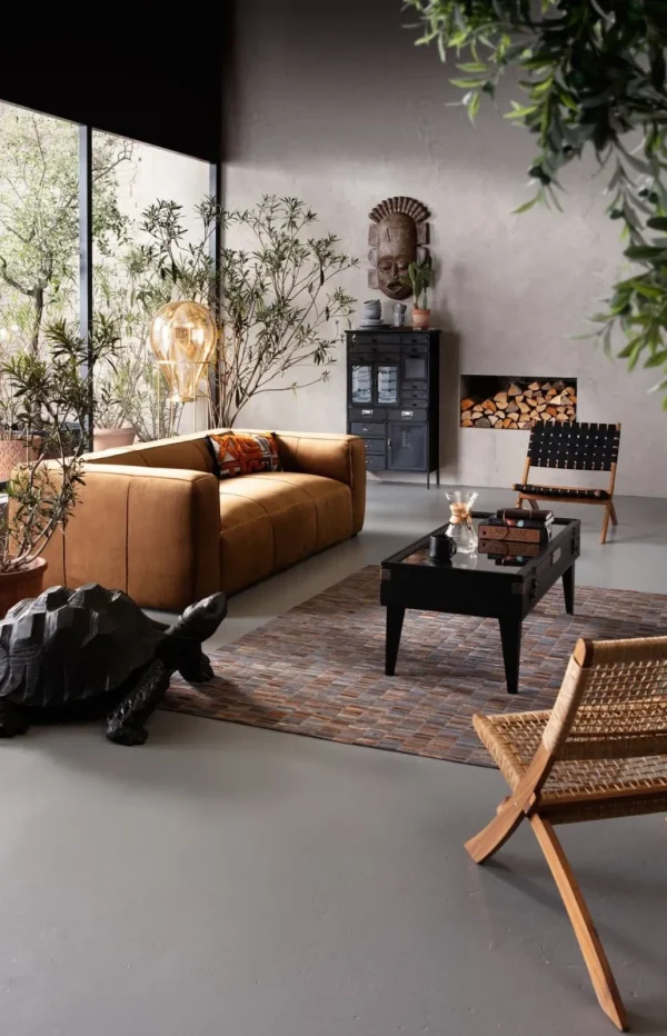 Sohvat>KARE Design Cubetto Sohva, 3-istuttava, Samettia, Ruskea 220cm