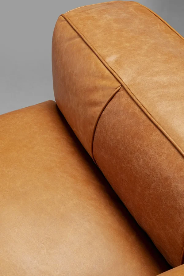 Sohvat | Olohuone>KARE Design Cubetto Sohva, Nahkaa Vaalean Ruskea 220cm