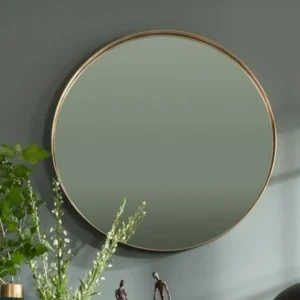 Peilit>KARE Design Curve Pyöreä Peili, Messinki Ø100cm