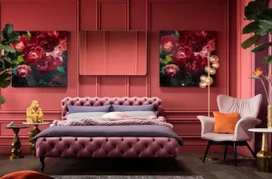 Sängyt>KARE Design Desire Velvet Sänky, Mauve 160x200cm