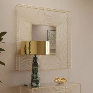Peilit>KARE Design Dimension Gold Seinäpeili, Samppanja 91x91cm