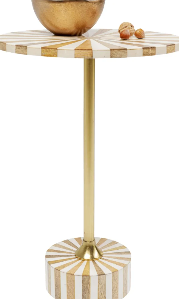 Sohvapöydät | Olohuone>KARE Design Domero Cirque Sivupöytä, Kulta-valkoinen Ø40cm