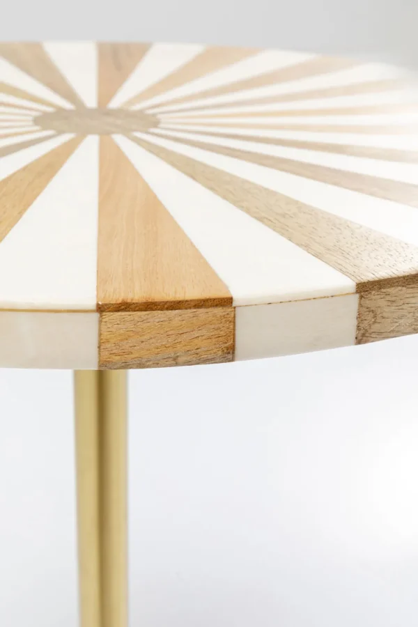 Sohvapöydät | Olohuone>KARE Design Domero Cirque Sivupöytä, Kulta-valkoinen Ø40cm