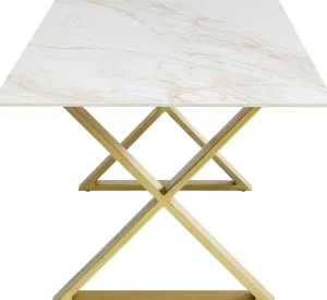 Pöydät>KARE Design Eternity Cross Pöytä, Kulta, Keraaminen Pöytälevy 180x90cm