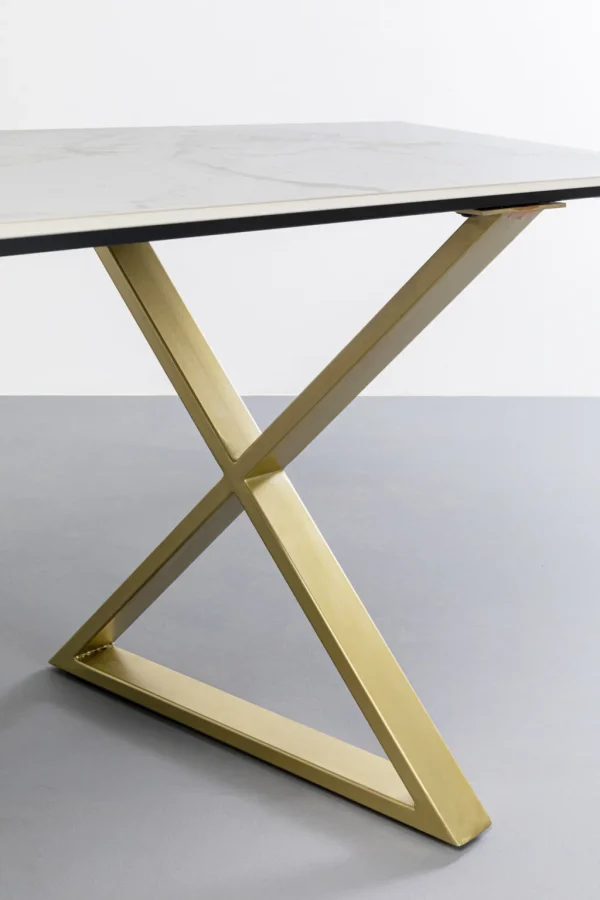Pöydät>KARE Design Eternity Pöytä Ristikkojalalla, Messinki 160x80cm