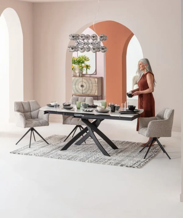 Pöydät>KARE Design Extension Table Twist Onyx 120(30+30)x90cm