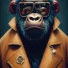 Taulut>KARE Design Fashion Gorilla Lasitaulu 60x80cm