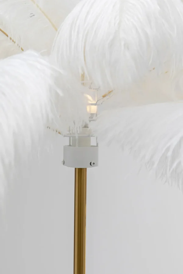 Lattiavalaisimet>KARE Design Feather Palm Lattiavalaisin Valkoinen 165cm