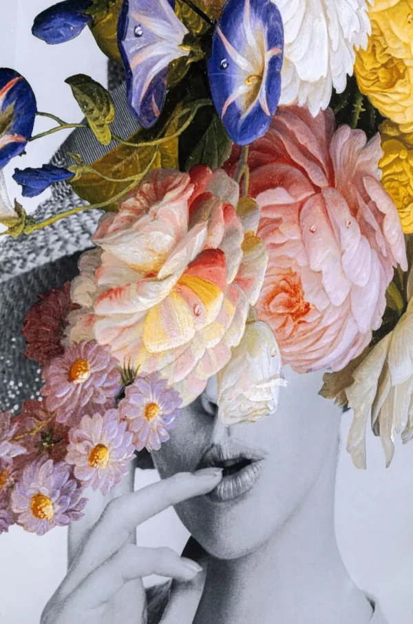 Taulut>KARE Design Flower Lady Pastel Taulu 117x154cm