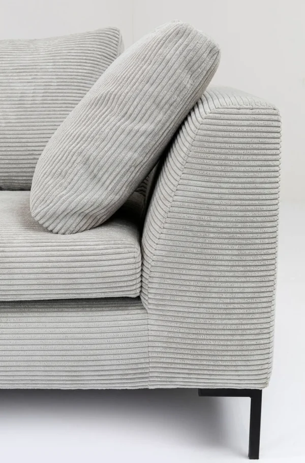 Kulmasohvat>KARE Design Gianni Cord Kulmasohva, Harmaa, Vasen