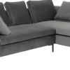 Olohuone | Kulmasohvat>KARE Design Gianni Small Kulmasohva - Samettia, Harmaa, Oikea