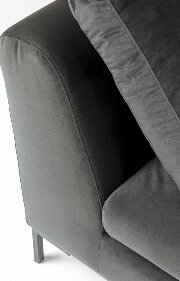 Olohuone | Kulmasohvat>KARE Design Gianni Small Kulmasohva - Samettia, Harmaa, Oikea