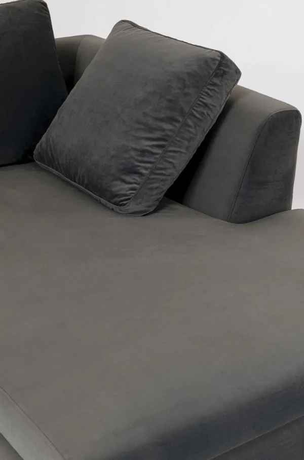 Olohuone | Kulmasohvat>KARE Design Gianni Small Kulmasohva - Samettia, Harmaa, Oikea