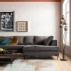 Kulmasohvat>KARE Design Gianni Velvet Kulmasohva - Harmaa, Musta, Oikea