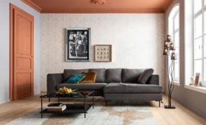 Kulmasohvat>KARE Design Gianni Velvet Kulmasohva - Harmaa, Musta, Oikea