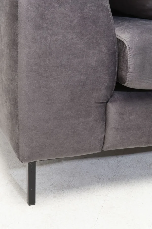 Kulmasohvat>KARE Design Gianni Velvet Kulmasohva - Harmaa, Musta, Oikea