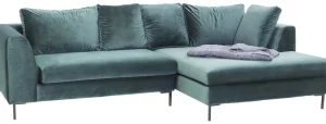 Olohuone | Kulmasohvat>KARE Design Gianni Velvet Kulmasohva - Tummanvihreä, Musta, Oikea