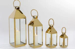 Lyhdyt>KARE Design Giardino Lyhty, Kulta (4/Setti)